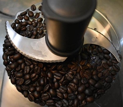 Grind beans in a food processor