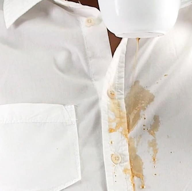 how to remove coffee stains from shirt